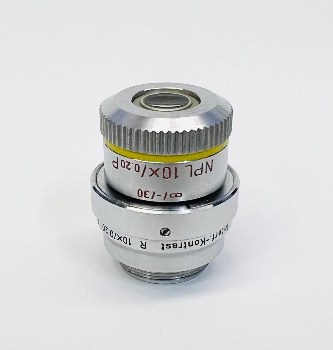Interference Microscope Objective Leitz NPL 10X P Polarizing DIC Interference Contrast Prism Microscope ...