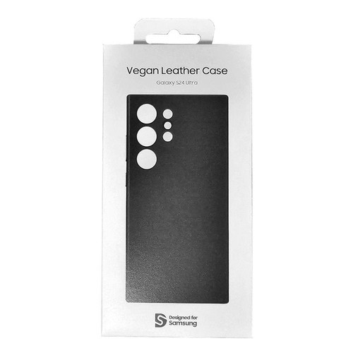 Samsung Galaxy S24 Ultra Hochuen Vegan Leather Case (Black), GP-FPS928HCABW
