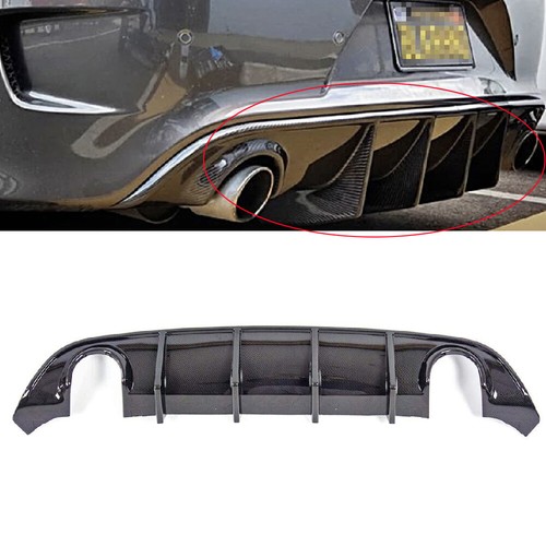 Rear Bumper Diffuser Carbon Fiber Style For 2015-2022 Dodge Charger Daytona SRT - Picture 2 of 11