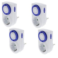 4x analogowy zegar dzienny 002 mechaniczny z ochroną przed dziećmi 230V 16A switch