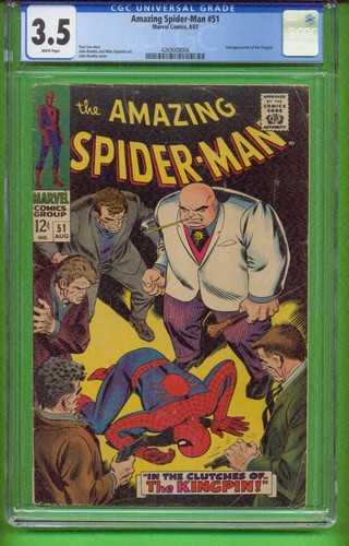 AMAZING SPIDER-MAN #51 AUG 1967 CGC-3.5 2ND APPEARANCE OF KINGPIN MARVEL 24-031 - 第 1/2 張圖片