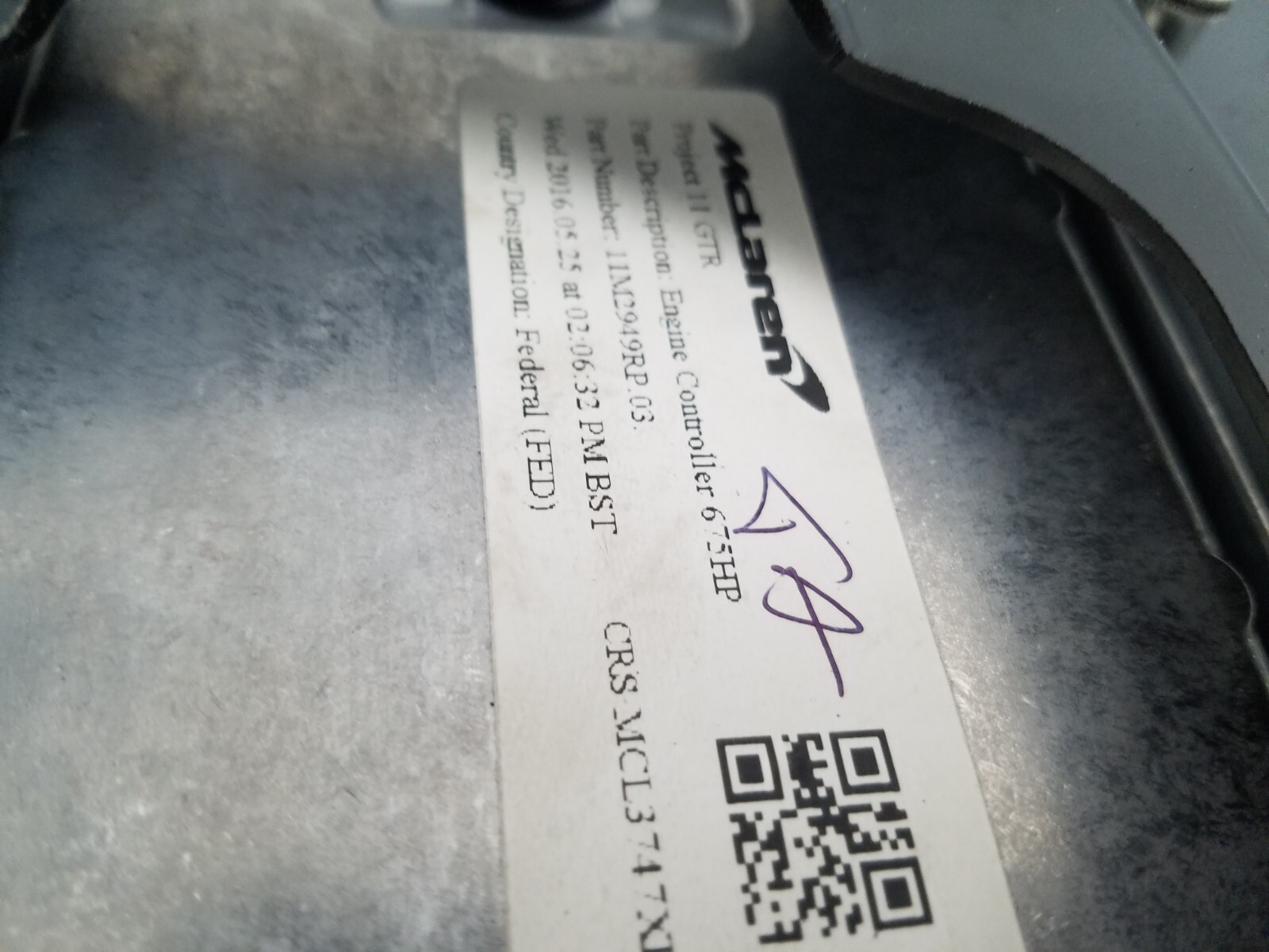 2016 McLaren 675LT Spider Engine Computer ECU ECM #5556 V5