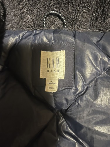GapKids Girls Size M (Age 8) Heavy-Duty Down Parka Navy Blue Hooded - Picture 4 of 6