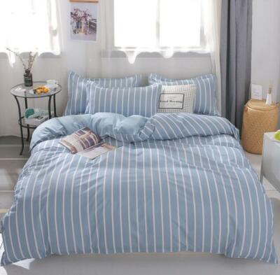 3D Blaue Streifen NAM93854 Bett Kissenbezüge Decke Bettdecke Abdeckung Set Fay