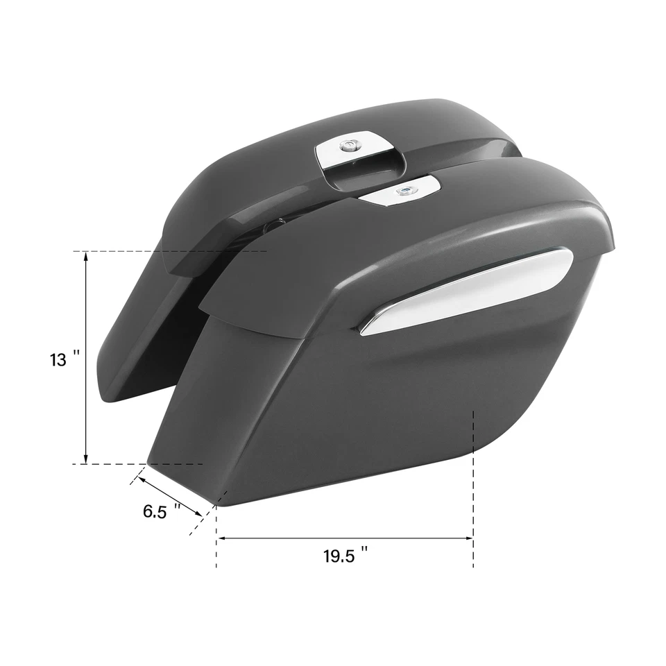 Alforjas aptas para Indian Challenger Pursuit Dark Horse 19-25 gris acero Foto 3 de 4