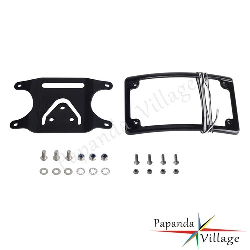Number Plate Bracket Kit & LED Frame For Harley Low Rider ST FXLRST Softail Dyna - Picture 7 of 9