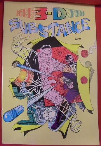 3-D SUBSTANZ 3D ZONE COMIC MIT BRILLE CRIME JUSTICE HARRIS STEVE DITKO 1990 SEHR GUTER ZUSTAND +