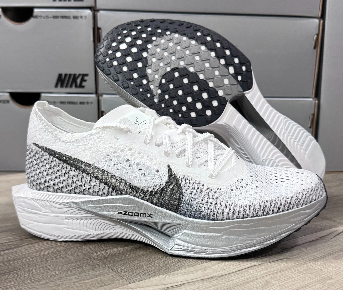 Nike ZoomX VaporFly Next% 3 White Particle Grey W for sale | eBay