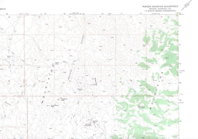 Wonder Mountain, Nevada 1972 Vintage USGS Topo Map 7.5 Quadrangle Topographic