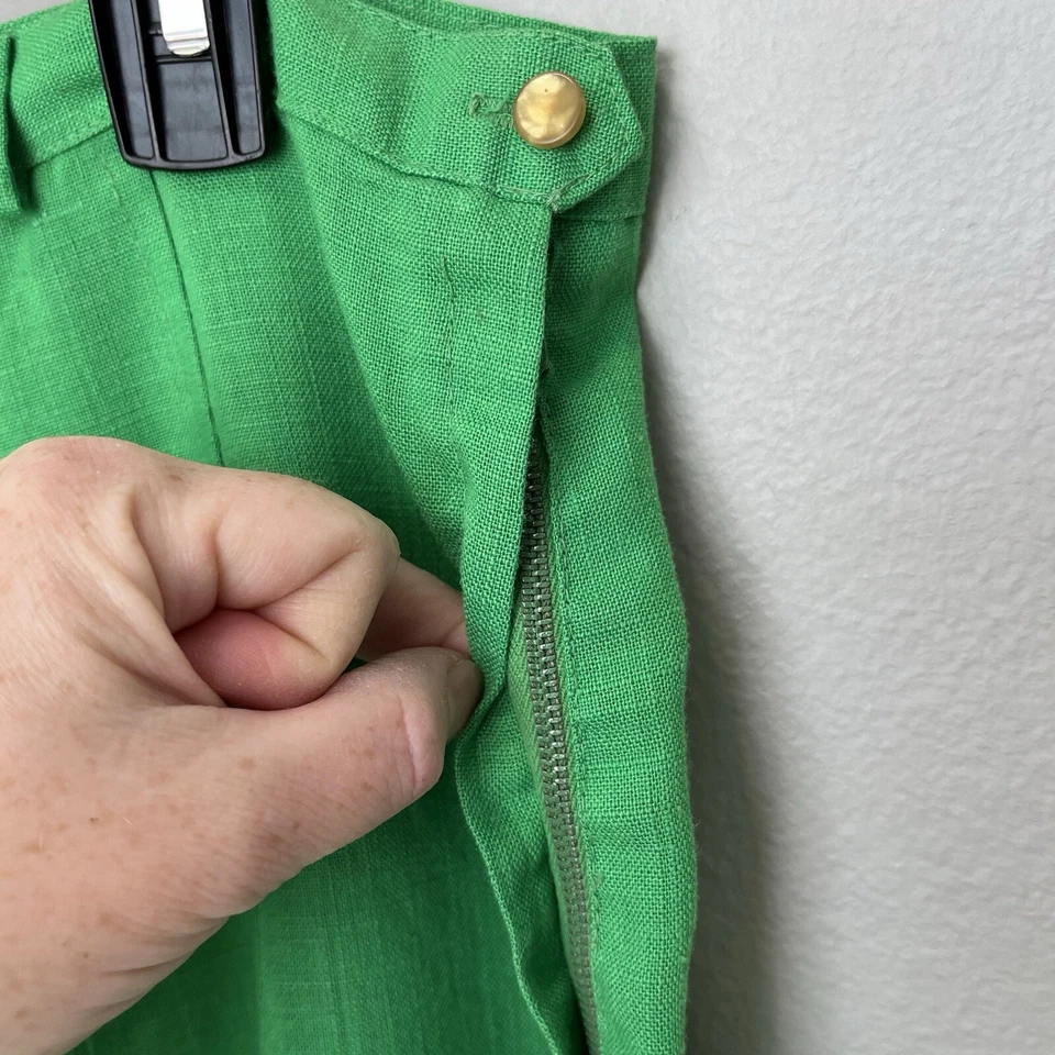 RARO 50-60s Jr Plenty Shop Lane Bryant | Falda midi acampanada verde Kelly talla grande Foto 4 de 4