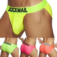 Men's Sexy JOCKMAIL Underwear Mesh Pouch Backless Briefs Quick Dry Hot Sales
