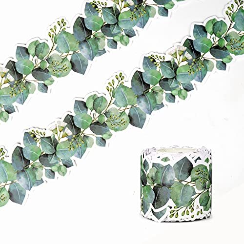 49ft Eucalyptus Die-Cut Border Trim Bulletin Board Classroom Border Trim 1 Roll - Afbeelding 1 van 7