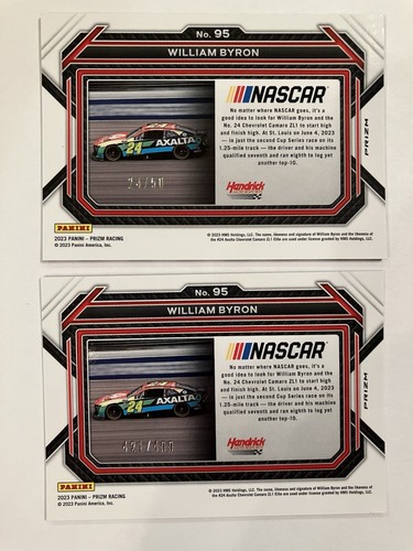 2023 prizm checkered flag William Byron 🏁HENDRICK🏁number matching 24/50 - Picture 8 of 9