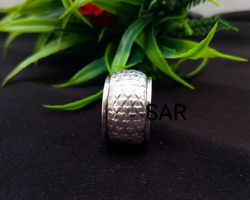 Spinner Ring, Dome Ring, Sterling Silver Ring for Women, Meditation Ring #024 - Picture 9 of 10