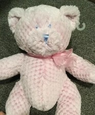 Baby Ganz Pink first PINK CHECK Teddy Lovey Plush Teddybear Lavender 10  NEW