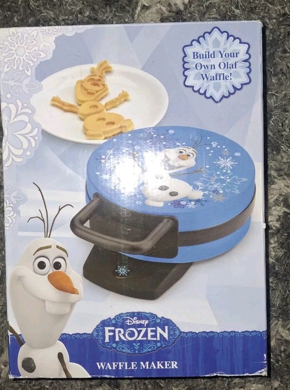 Disney Frozen Build Your Own Olaf Waffle Maker Iron Non Stick Used 1x 