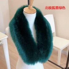 New Winter Unisex Faux Fur Coat Jacket Hooded Collar Scarf Shawl Wrap Stole Neck