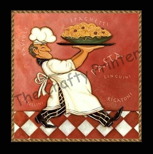 Set of Five FAT CHEF Themed Wooden Wall Plaques - Size 5" x 5" - Ready to Hang! - Picture 3 of 6