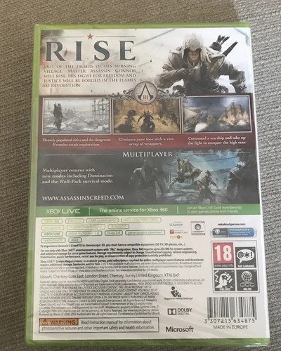 Assassin's Creed III 3 - Microsoft / Ubisoft XBOX 360 BRAND NEW SEALED - 2012 - Picture 3 of 6