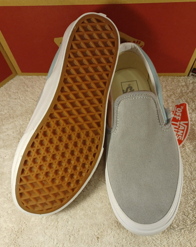 Vans Hombre 3.5/Mujer 5 Clásico Gamuza Sin Cordones Azul Pastel Amarillo Rosa - Imagen 5 de 12