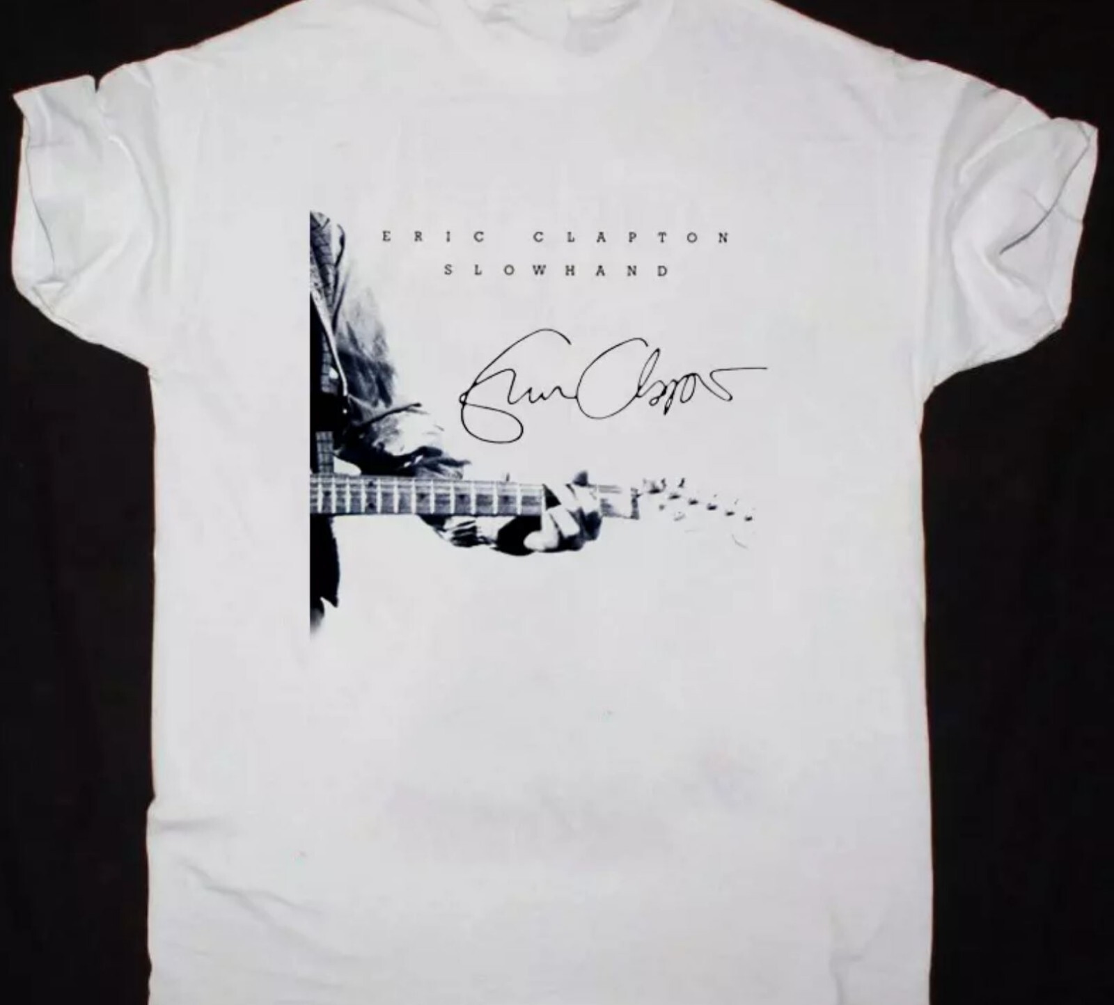 Eric Clapton Slowhand Signature White T-Shirt All Sizes S-5XL