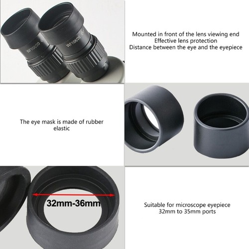 Soft Rubber Eyepiece Eye Guards Cups Eyepiece Covers For Binocular Microscope 2x - Picture 3 of 6