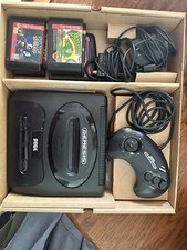 SEGA Genesis - Black With 2 Controller And 6 Games