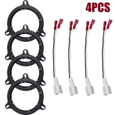 Fits Nissan 4pcs Speaker Adapters Bracket Harness Install Front Rear Door 6.5"