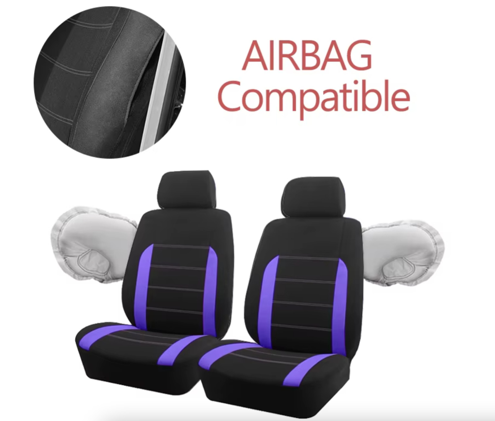 Housse de siege auto universelle grise en tissu jacquard resistant