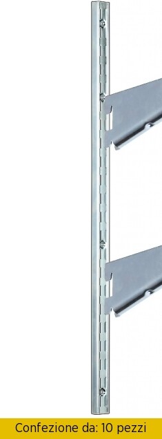 Staffa per Scaffali Pesanti Aldeghi 40 cm 3 Ganci 2770AZ40 - 10 Pezzi