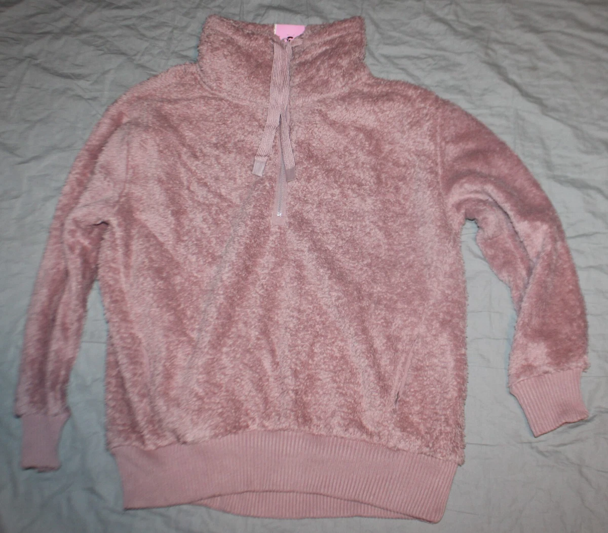 New Women s Member Mark Cozy Quarter Zip Sherpa Pullover Fleece small