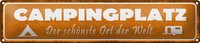 Blechschild Spruch 46X10Cm Campingplatz Der SchöNste Ort Dekoration