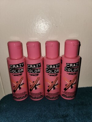 Crazy Color Semi-Permanent Hair Color Cream 100 Ml Peachy Coral (4pcs)
