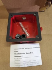 System Sensor WBB S000760K04 Waterproof Back Box Red - NEW in box
