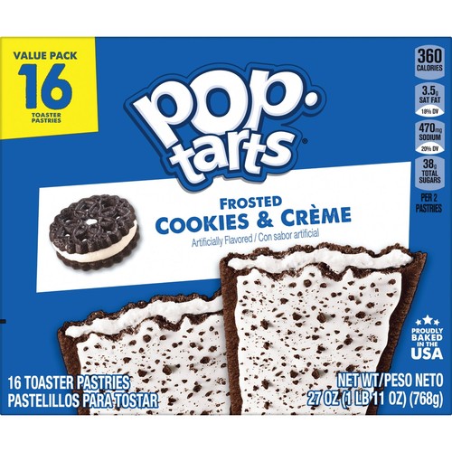 Pop-Tarts Frosted Cookies and Creme Toaster Pastries, Breakfast -27oz (16 Count) - Picture 9 of 12