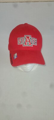A State Red Wolves Hat Cap Adjustable Strapback Red By Russell