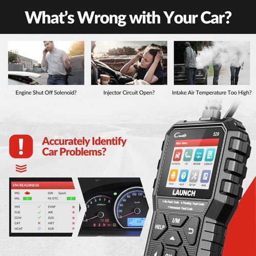 LAUNCH OBD2 Scanner Car Code Reader Auto Diagnostic Scan Tool Check Engine Light