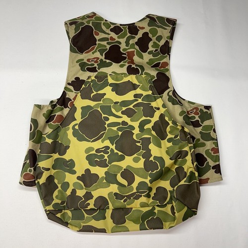 VTG Duxbak Vest Mens Large Duck Camo Green Hunting Fishing Pocket Outdoor New - Picture 9 of 16