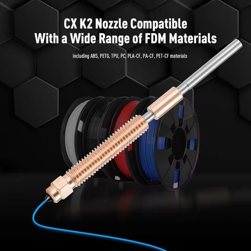 Quick-Swap Hardened Steel Nozzle for Creality K2 /K2 Pro/K2 Plus /HI 3D Printer - Photo 3/13