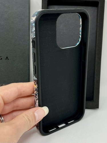 Burga Phone Case for iPhone 13 Pro Blue Multicolored Marble - Picture 3 of 4
