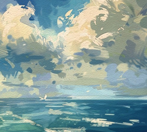 Family Beach Stroll 5"x7" Print on Matte Paper | Bright Coastal Watercolor Art - Picture 13 of 18