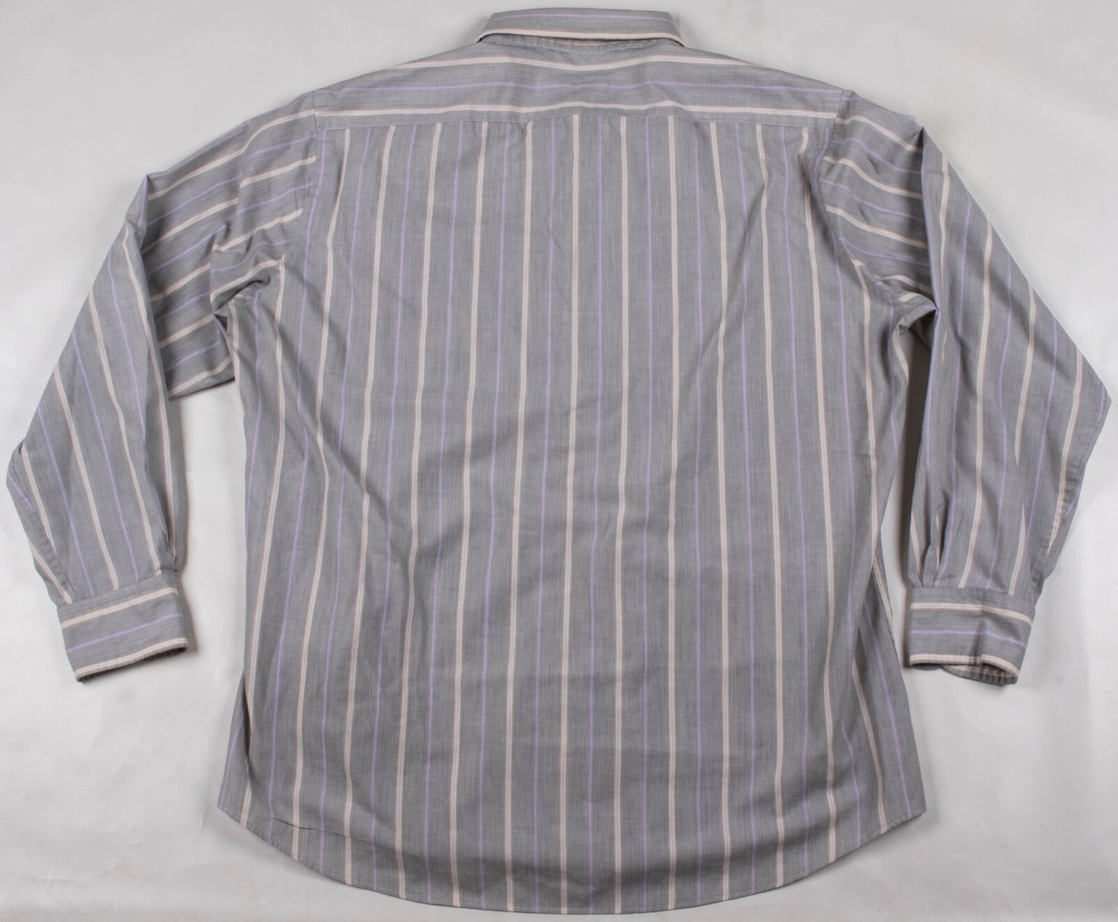 Camicia elegante uomo vintage YSL Yves Saint Laurent a righe con bottoni taglia 17 LRG
