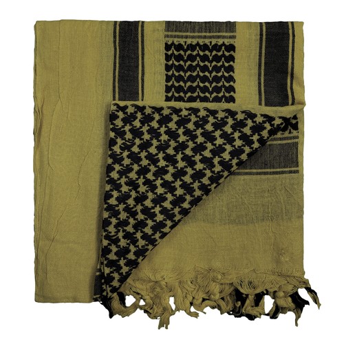 Scarf Combat Army Style Camping Sport Neck Warmer Keffiyeh Shemagh Olive Black - Picture 4 of 5