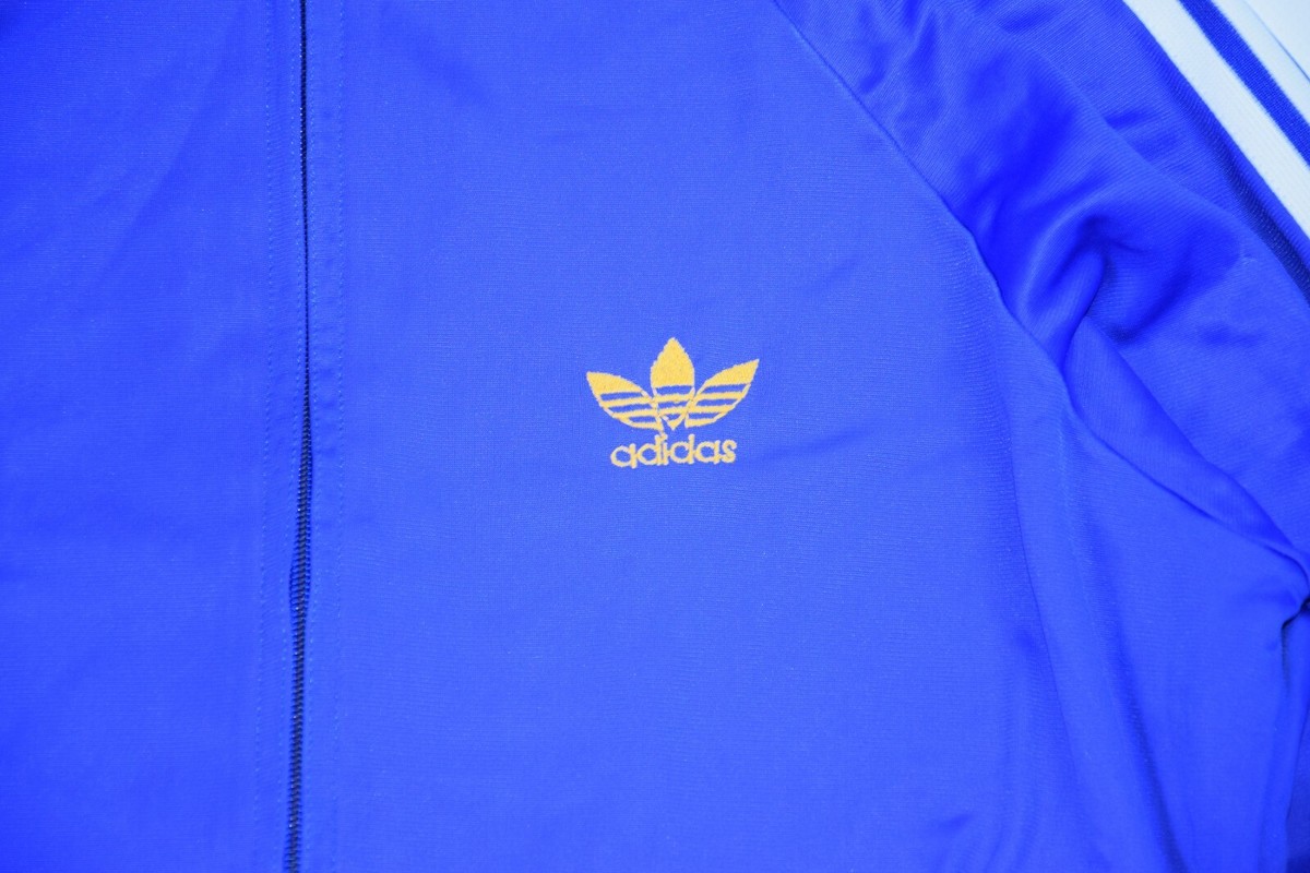 【used】adidas track jacket blue Vintage ADIDAS Track Jacket Full Zip Made in West Germany