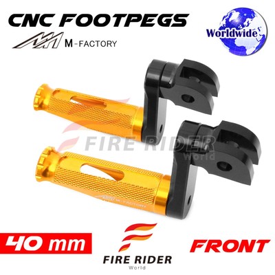 40mm Adjustable Gold Rider Foot Pegs SHINOBI For Versys-X 300 17 18 19 20 21 22