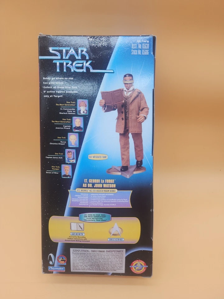 Playmates Star Trek LT 1998 Geordi La Forge como Dr. John Watson Collectors Foto 2 de 2