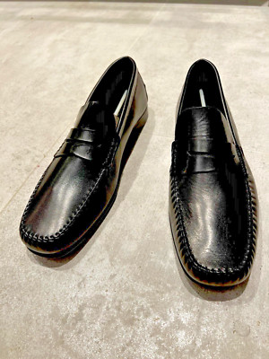 Ermenegildo Zegna NEW Made In Italy Black Dress Shoe EU 9 EEE, Leather Sole