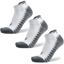 Balega Silver No Show Socks, White, 3 Pack