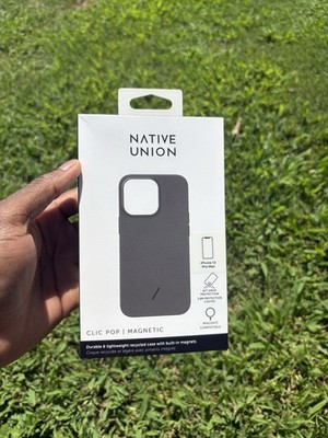 Native Union Clic Pop Back Case for Apple iPhone 13 Pro Max MagSafe Slate Grey