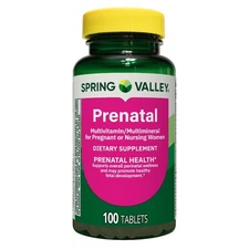 Spring Valley Prenatal Multivitamin/Multimineral for Pregnant , 100 Count ﻿